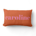Modern Typography Personalised Name | Pink Orange