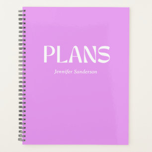 Modern Typography Personalised Purple Planner