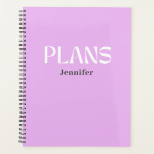  Modern Typography Personalised Purple Planner