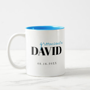 Modern Typography Personalized Groomsmen Mug