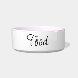 Modern typography pet food bowl