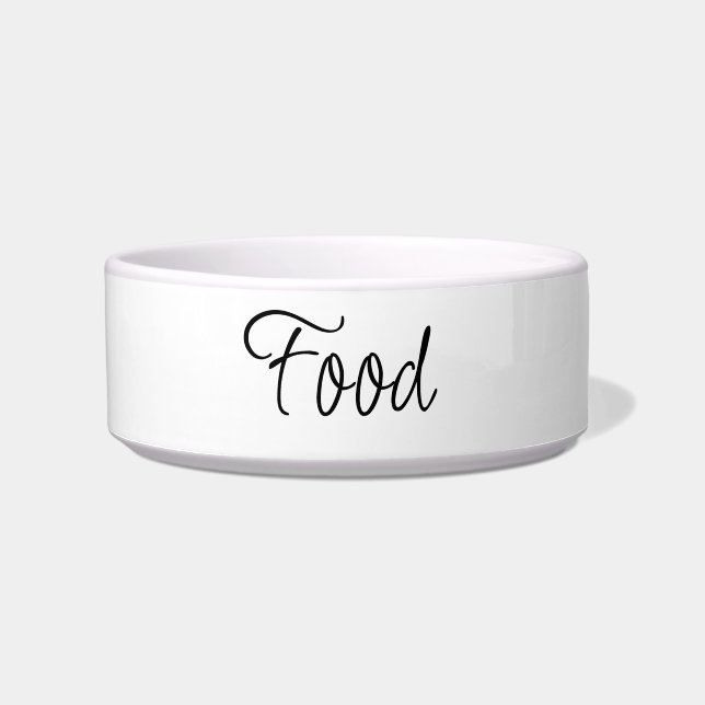Modern typography pet food bowl (Front)