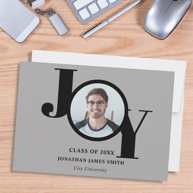 Modern Typography Photo Graduation Announcement (Creator Uploaded)