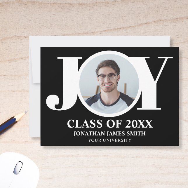 Modern Typography Photo Graduation Announcement (Creator Uploaded)
