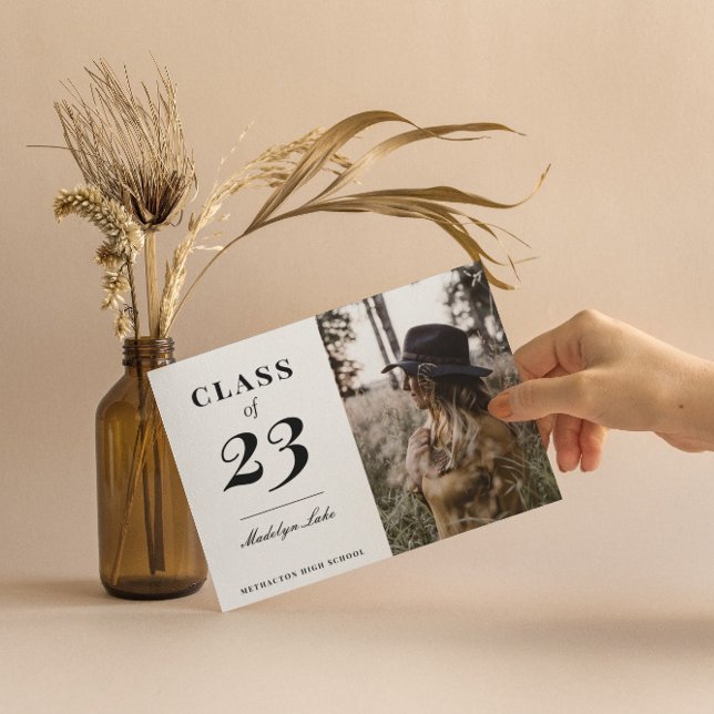 Modern Typography Photo Graduation Announcements (Creator Uploaded)
