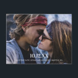 Modern Typography Photo Save the Date Announcement Postcard<br><div class="desc">Modern Typography Photo Save the Date Announcement Postcard
Show your bold sense of style with this photo save the date postcard. This modern design features your favourite photo and custom typography on the front. Add your information on the front and back to complete the look.</div>