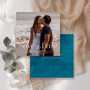 Modern Typography Photo Wedding  Invitation