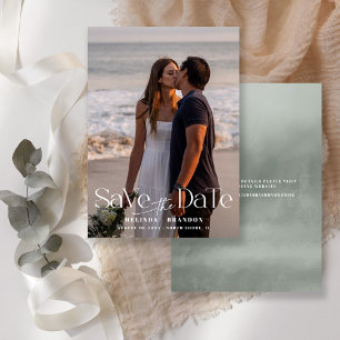 Modern Typography Photo Wedding Save The Date