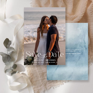 Modern Typography Photo Wedding Save The Date