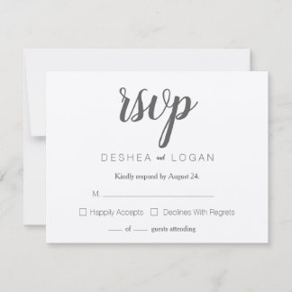 Modern Typography Reply Card