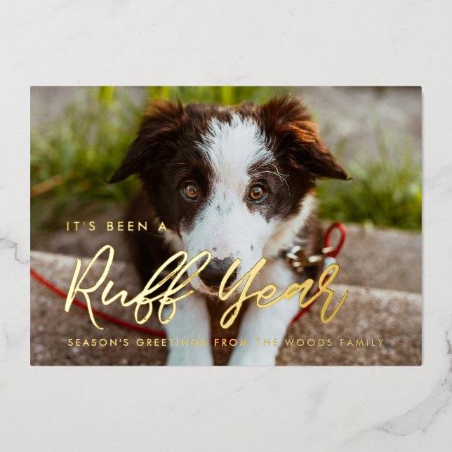 Modern typography Ruff Year Dog photo (Front)