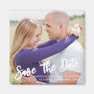 Modern Typography Save the Date Magnet