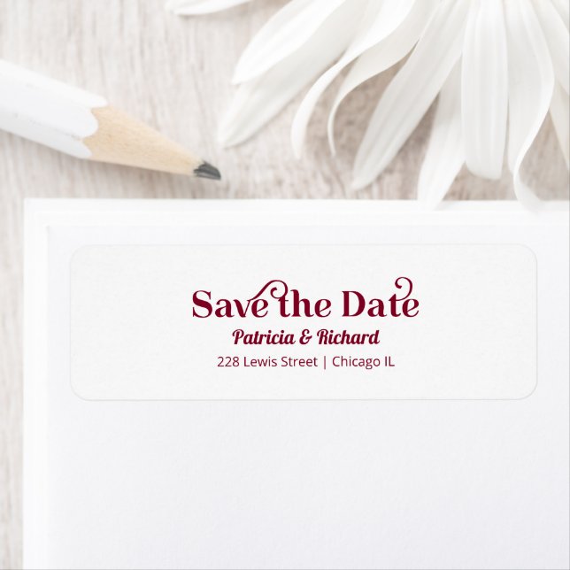 Modern Typography Save The Date Return Address (Insitu)
