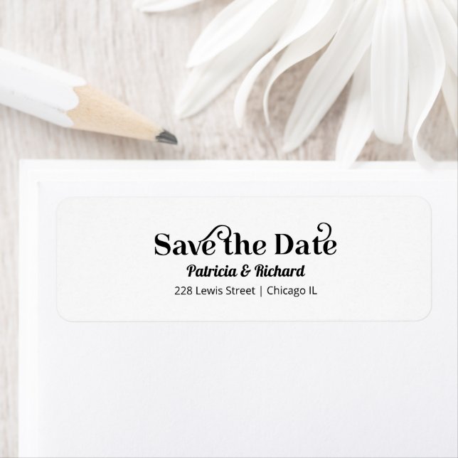 Modern Typography Save The Date Return Address (Insitu)