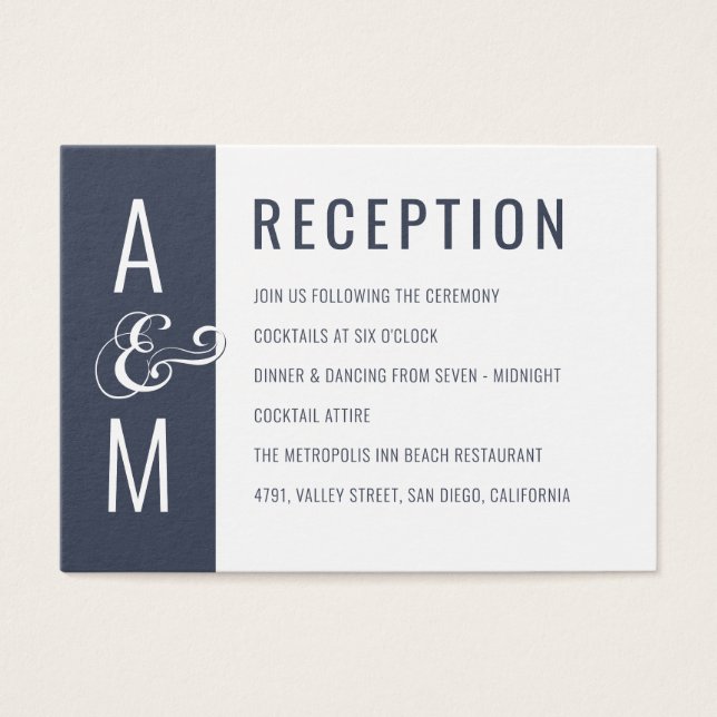 Modern Typography Simple Elegant Wedding Reception (Front)
