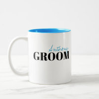 Modern Typography Simple Personalised Groom Mug