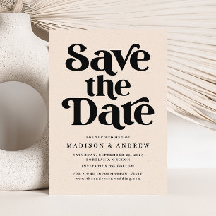 Modern Typography Speckled Blush Save The Date