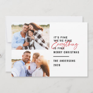 Modern typography still home for the holidays holiday card