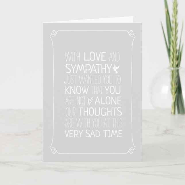 Modern Typography Sympathy Card (Front)