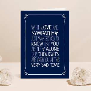 Modern Typography Sympathy Card