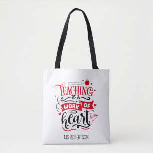 Modern Typography Teacher Thank You Personalised   Tote Bag