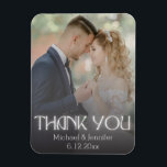 modern typography thank you wedding faded photo  magnet<br><div class="desc">elegant modern minimal typography thank you wedding faded photo Magnet</div>