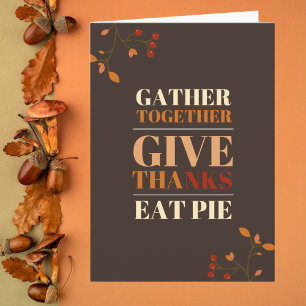 Modern Typography Thanksgiving Card