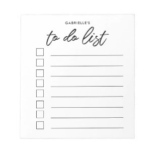Modern typography To do list Notepad