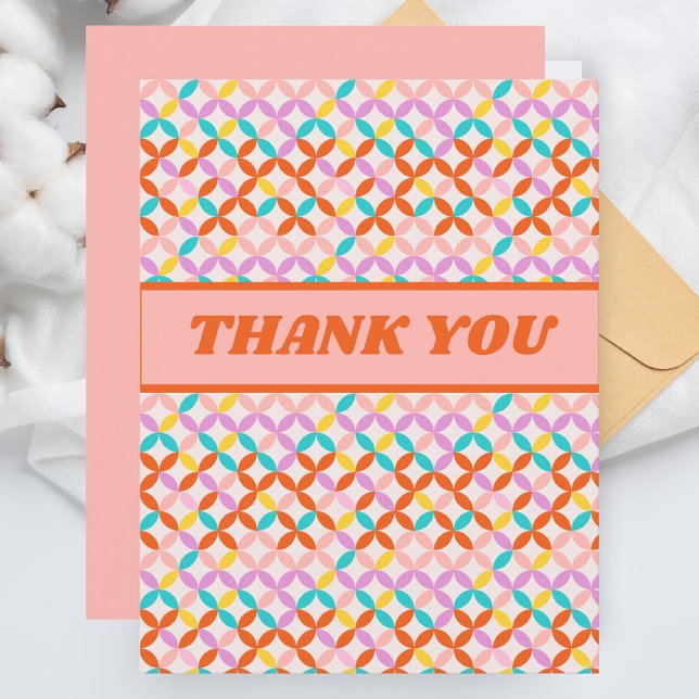 Modern Typography Trendy Thank You Card ("Thank You" Card)