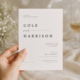 Modern Typography Wedding Invitation Template