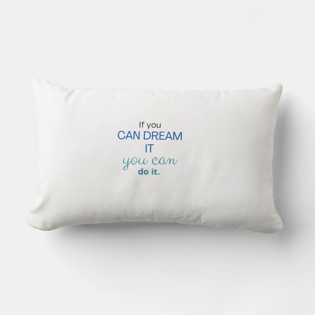 Modern typography with elegant script accents lumbar cushion (Front)