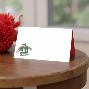 Modern Ugly Christmas Sweater Holiday Place Card