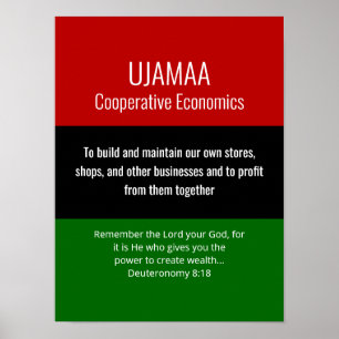 Modern UJAMAA Christian Kwanzaa Poster