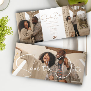Modern Ultra Chic Minimal Save The Date Photo Card