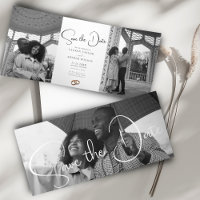 Modern Ultra Chic Minimal Save The Date Photo Card