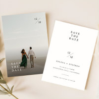 Modern Ultra Minimalist Photo Save The Date