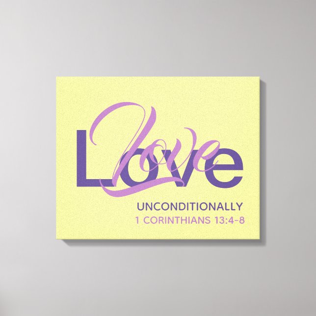 Modern Unconditional Love Christian Canvas Print (Front)