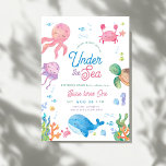 Modern Under the Sea Kids 1st Birthday Party Invit Invitation<br><div class="desc">Introducing our Modern Minimalist Simple Gender Neutral Under the Sea Kids 1st Birthday Party Invitation, a sleek and charming way to invite guests to your child's special celebration. Featuring a clean and minimalist design with subtle underwater motifs and neutral colours, this invitation is perfect for creating a stylish and inclusive...</div>