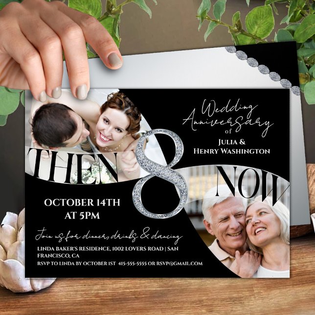 Modern Unique 8th Wedding Anniversary Invitation (Creator Uploaded)