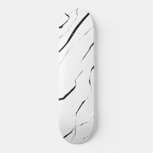 Modern Unique Black White Marble Pattern Skateboard