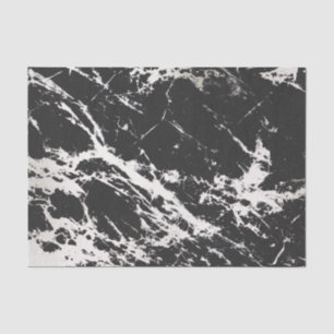 Modern Unique Black White Marble Stone Pattern Tissue Paper