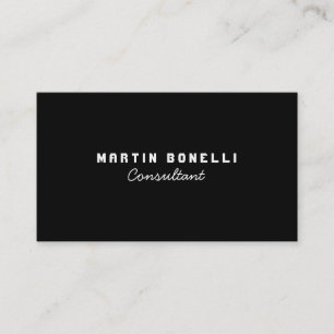 Modern Unique Black White Plain Business Card
