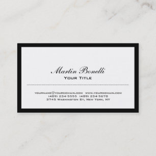Modern Unique Black & White Trendy Business Card