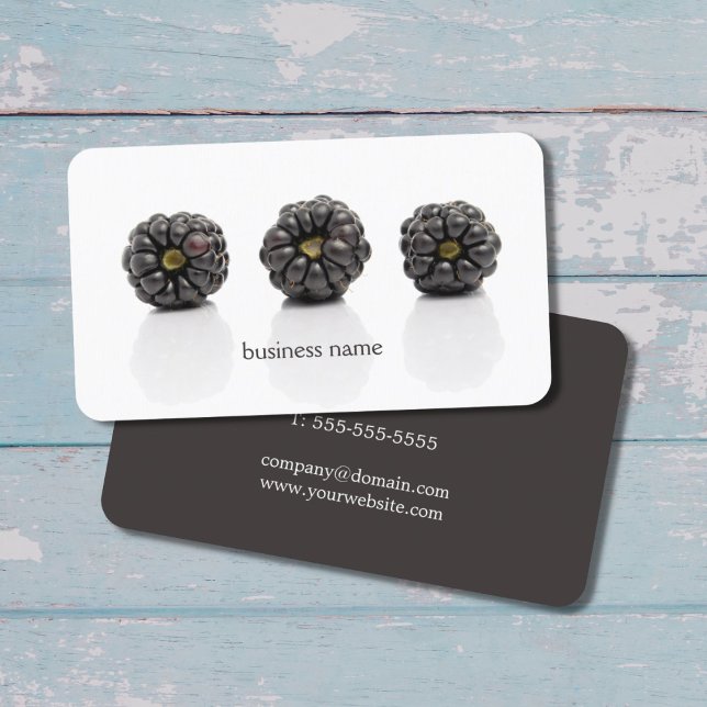 Modern Unique Blackberry Fruit Health Coach Business Card (Creator Uploaded)