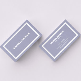 Modern Unique Blue Grey & White Professional  Business Card