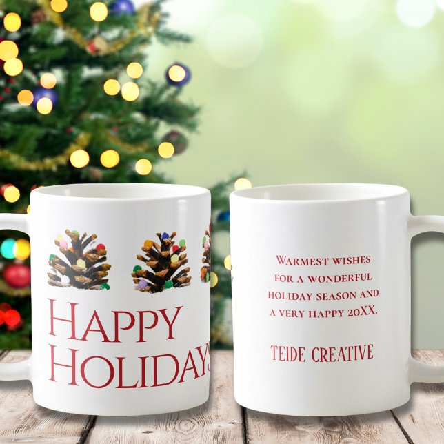 Modern unique business Christmas gift mug (Creator Uploaded)