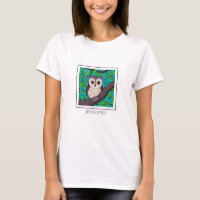 Modern unique cute owl monogram name