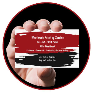 Modern Unique Painting Service Business Card