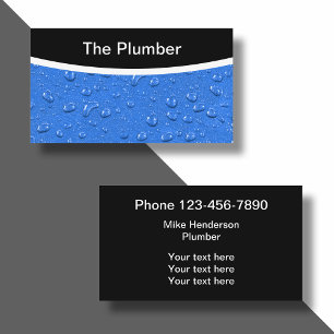 Modern Unique Plumber Business Card