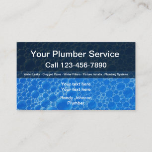 Modern Unique Plumber Business Cards